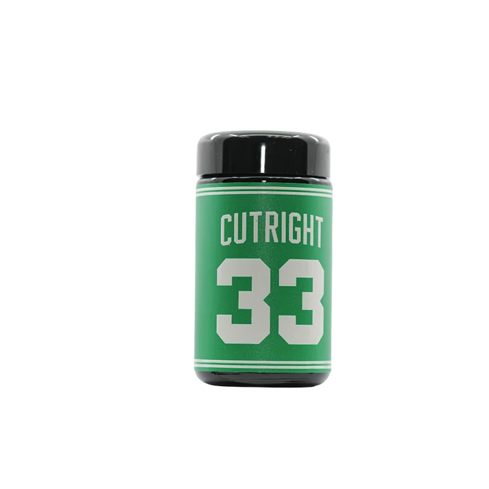 Cutright 33 green jar back branding Cutright Cannabis indoor flower