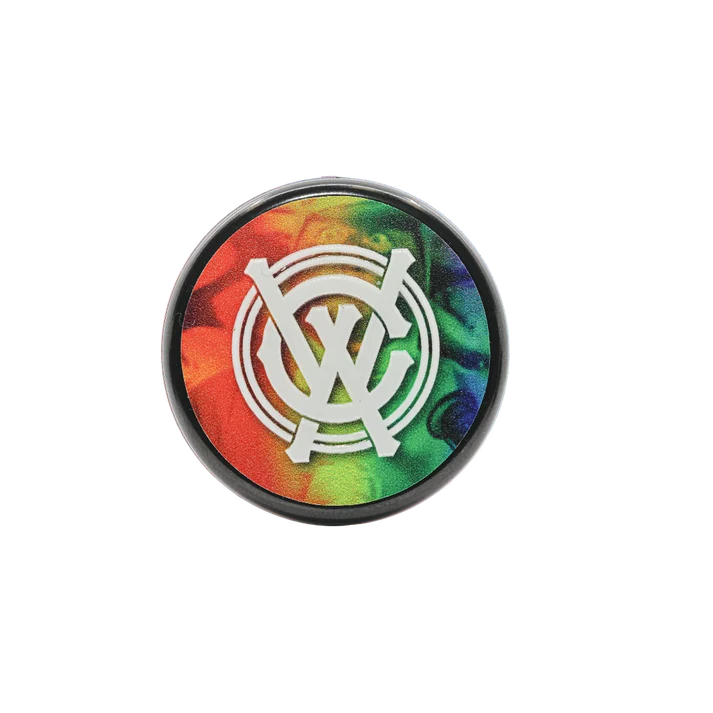 West Coast Alchemy WCA colorful logo jar cap Gay Frog live rosin